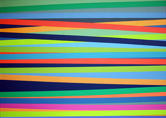 nová energie a radost, akryl na plátně, 70 x 100 cm, 2009